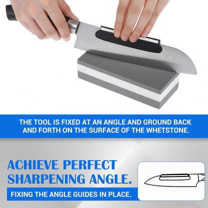 Knife Sharpening Angle Guide, 2Pcs Knife Sharpener Guide | Ceramic Edge Protector for Kitchen and Hunting Knives, Sharpening Tool with Consistent Angle Control for Whetstone