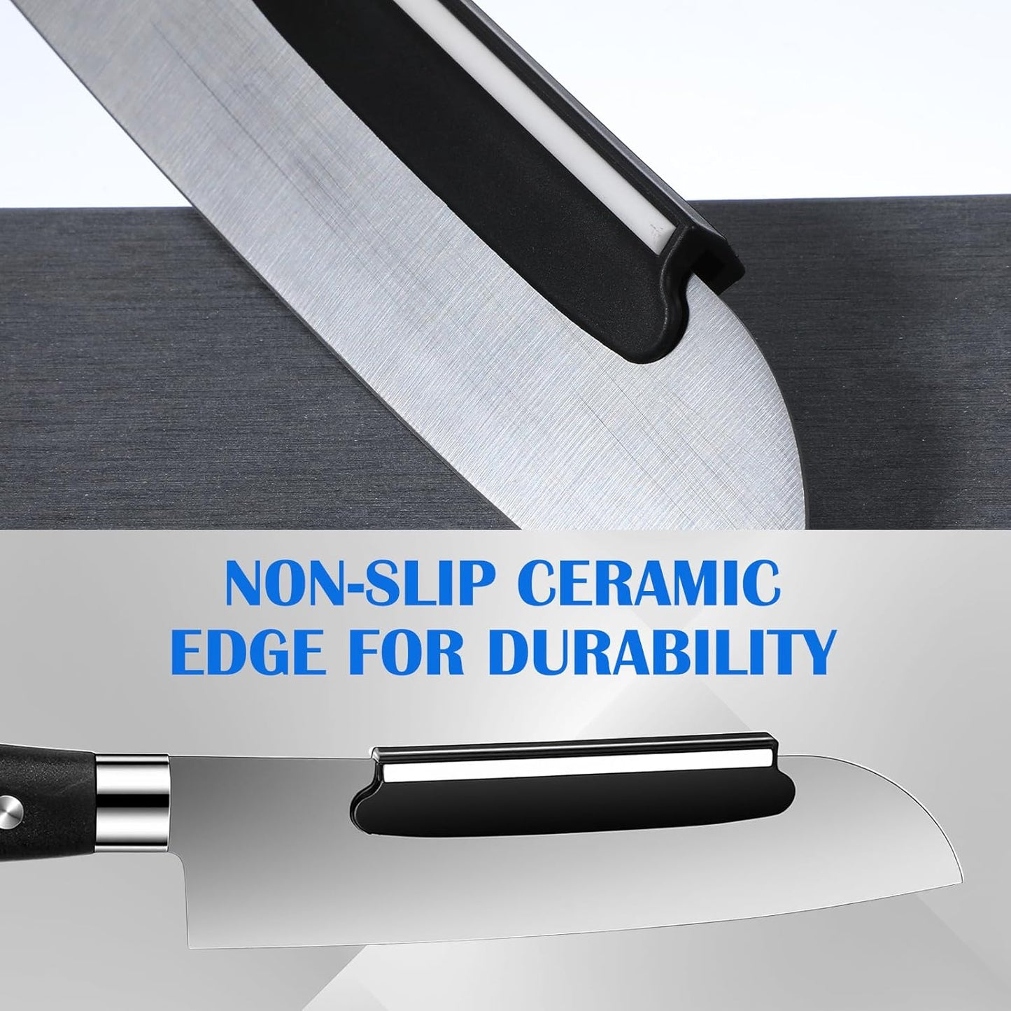 Knife Sharpening Angle Guide, 2Pcs Knife Sharpener Guide | Ceramic Edge Protector for Kitchen and Hunting Knives, Sharpening Tool with Consistent Angle Control for Whetstone
