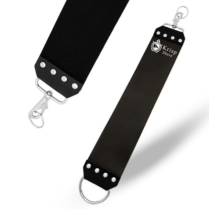 Leather Strop for Sharpening Straight Razors & Knives - Shaving Leather Strap Straight Edge Razor Double Sided Raw Cowhide Leather with Canvas For Honing Sharp Knife Razor Blades 3” Wide Stropping Kit
