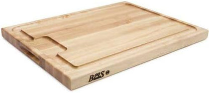 Block Au Jus Maple Cutting/Carving Board with Hand Grips and Sloping Juice Groove, 20 Inches x 15 Inches x 1.5 Inches