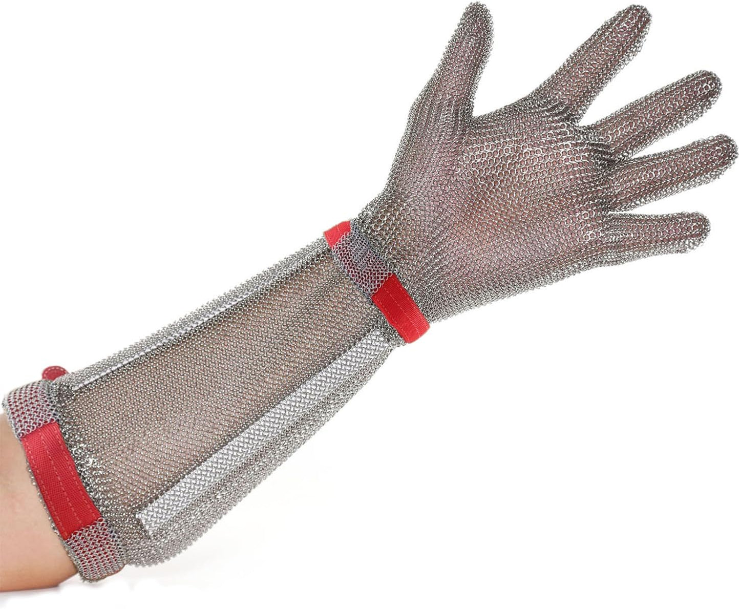 15CM Long Cut Resistant Stainless Steel Metal Mesh Chainmail Glove Butcher Glove