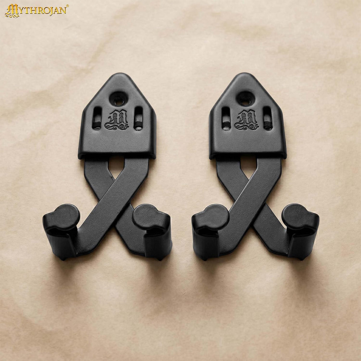 Metal Single Sword Wall Mount - 3 Inch Vertical Sword Display Hanger, Adjustable Multifunctional Wall Rack for Sword, Axe & Knives, Decorative Wall Decor (Small)