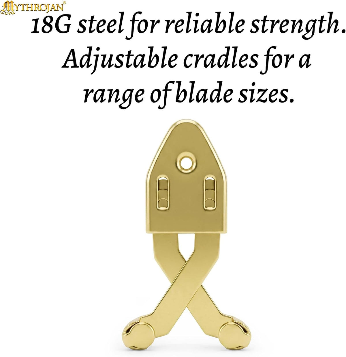Metal Single Sword Wall Mount - 3 Inch Vertical Sword Display Hanger, Adjustable Multifunctional Wall Rack for Sword, Axe & Knives, Decorative Wall Decor (Small)