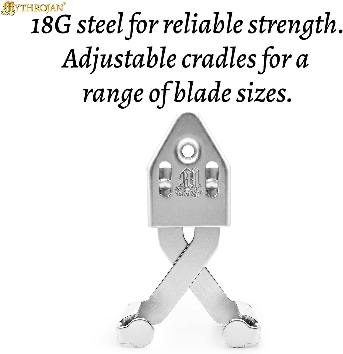 Metal Single Sword Wall Mount - 3 Inch Vertical Sword Display Hanger, Adjustable Multifunctional Wall Rack for Sword, Axe & Knives, Decorative Wall Decor (Small)