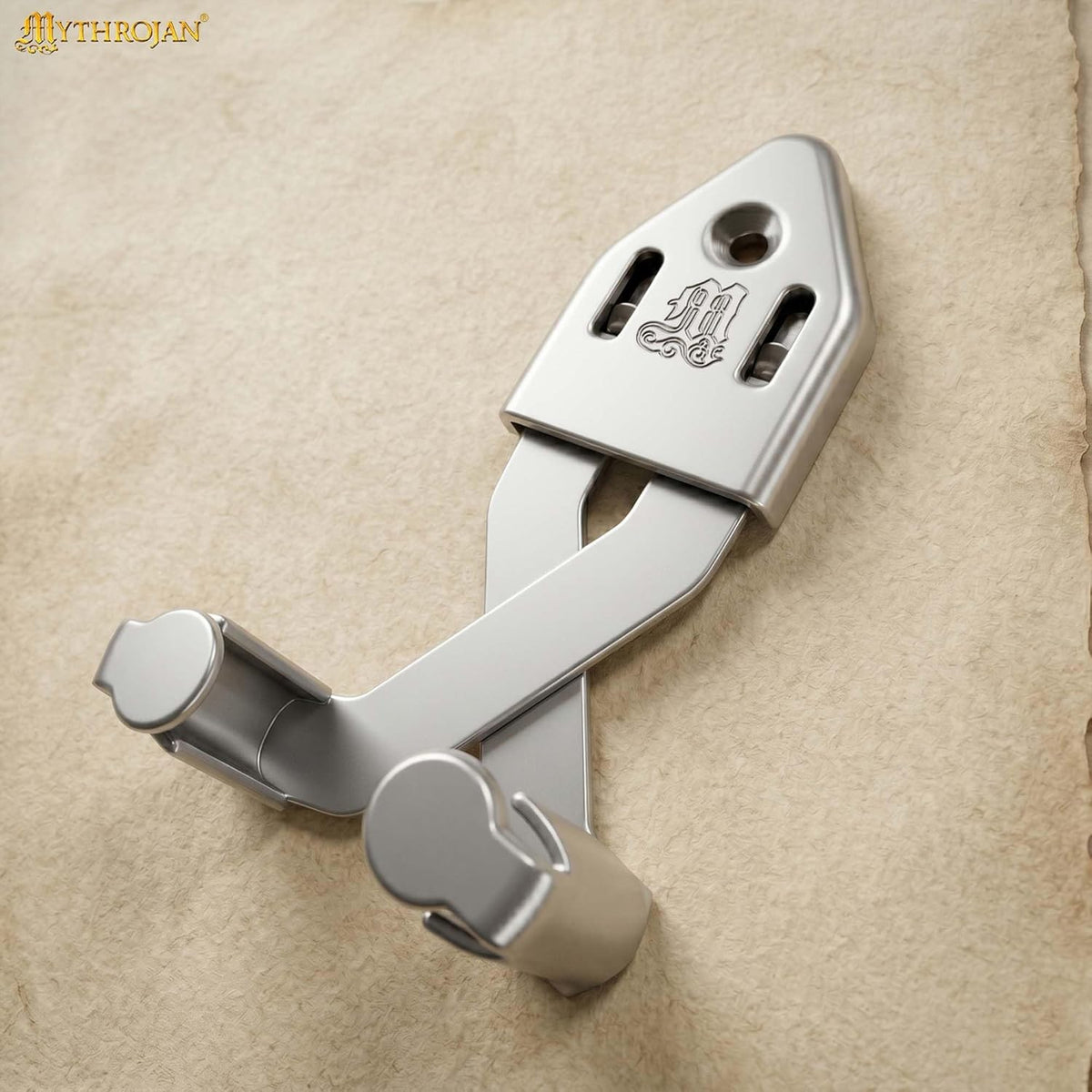 Metal Single Sword Wall Mount - 3 Inch Vertical Sword Display Hanger, Adjustable Multifunctional Wall Rack for Sword, Axe & Knives, Decorative Wall Decor (Small)