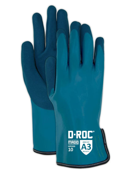 MAGID D-ROC ANSI A3 Chemical-Resistant Nitrile Coated Work Gloves, 1 Pair, Size 12/3XL (GPD350)