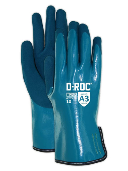 MAGID D-ROC ANSI A3 Chemical-Resistant Nitrile Coated Work Gloves, 1 Pair, Size 12/3XL (GPD350)