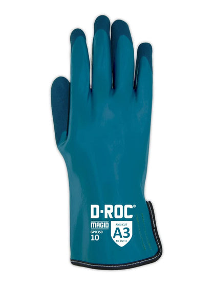 MAGID D-ROC ANSI A3 Chemical-Resistant Nitrile Coated Work Gloves, 1 Pair, Size 12/3XL (GPD350)