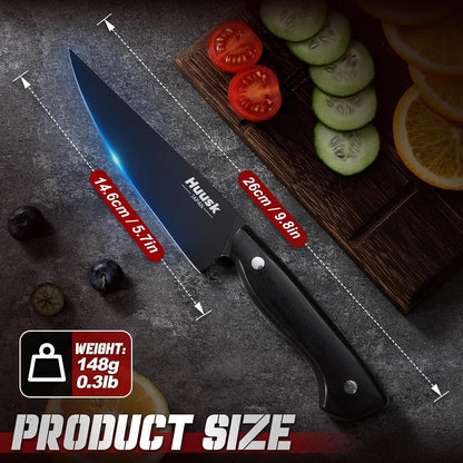 Huusk Meat Cleaver Knife Heavy Duty Bone Chopper, Hand Forged Kitchen Axe | Sheath Included, Full Tang Bone Chopping Knife, Japanese Butcher Knife for Meat Cutting, Fathers Day Gift Idea for Men Dad