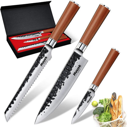 Huusk Meat Cleaver Knife Heavy Duty Bone Chopper, Hand Forged Kitchen Axe | Sheath Included, Full Tang Bone Chopping Knife, Japanese Butcher Knife for Meat Cutting, Fathers Day Gift Idea for Men Dad
