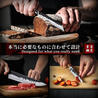 Huusk Meat Cleaver Knife Heavy Duty Bone Chopper, Hand Forged Kitchen Axe | Sheath Included, Full Tang Bone Chopping Knife, Japanese Butcher Knife for Meat Cutting, Fathers Day Gift Idea for Men Dad