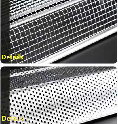 Kitchen Drawer Organizer, 12 Inch Dishwasher Silverware Cutlery Basket, 2 Pack Mesh Stainless Steel Flatware Drawer Organizer, Countertop Utensil Cutlery Tray, Spoon Knife Fork Organizers Box