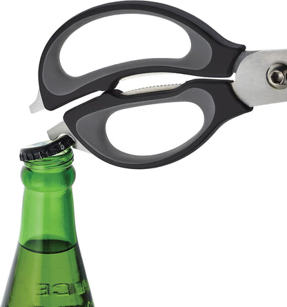 4-in-1 Kitchen Scissors, High Carbon Stainless Steel, Black