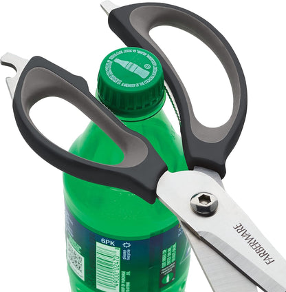 4-in-1 Kitchen Scissors, High Carbon Stainless Steel, Black