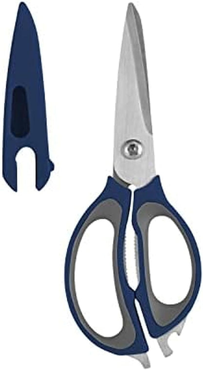 4-in-1 Kitchen Scissors, High Carbon Stainless Steel, Black