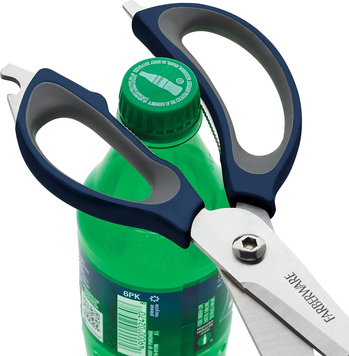4-in-1 Kitchen Scissors, High Carbon Stainless Steel, Black