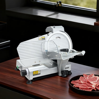 Meat Slicer, 7.5" Electric Deli Slicer with SUS420 Blade & 0-0.6" Adjustable Thickness, 200W Home Food-Slicer for Frozen Meat, Ham, Baguett, Steak, UL Approved