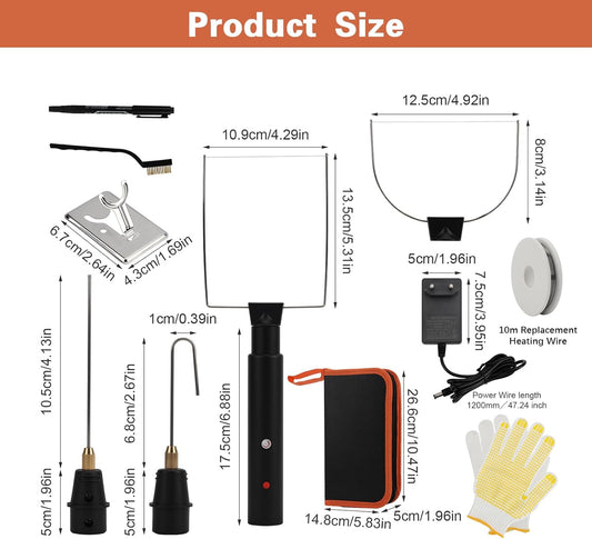 4-in-1 Foam Cutter, 90-250V Hot Wire Knife Foam Cutter Tool, 18W Electric Styrofoam Foam Board Cutting Tool with 4 Cutting Machine Pen Power Adapter for DIY Craft, Foams Carving & Digging