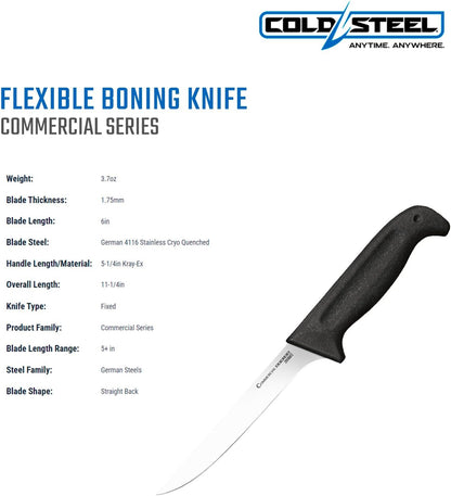 Cold Steel Cleaver 9" Durable Cryo-Quenched German 4116 Stainless Steel Fixed Blade Knife with Kray-Ex Handle Heavy Duty Commercial Grade for Butchery, Kitchen, Hunting & Field Use