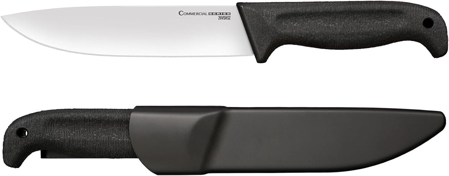 Cold Steel Cleaver 9" Durable Cryo-Quenched German 4116 Stainless Steel Fixed Blade Knife with Kray-Ex Handle Heavy Duty Commercial Grade for Butchery, Kitchen, Hunting & Field Use