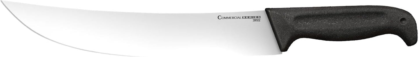 Cold Steel Cleaver 9" Durable Cryo-Quenched German 4116 Stainless Steel Fixed Blade Knife with Kray-Ex Handle Heavy Duty Commercial Grade for Butchery, Kitchen, Hunting & Field Use