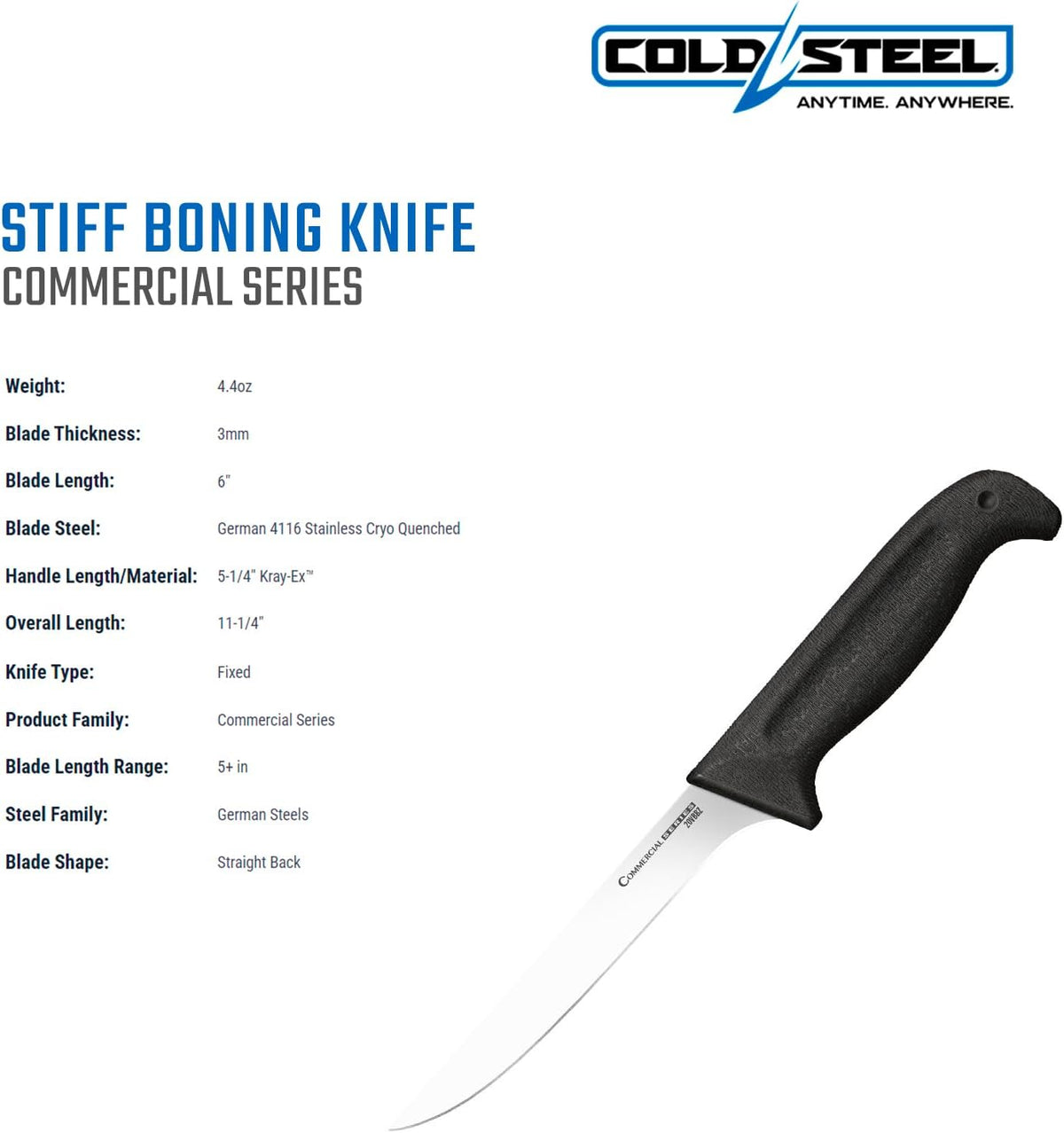 Cold Steel Cleaver 9" Durable Cryo-Quenched German 4116 Stainless Steel Fixed Blade Knife with Kray-Ex Handle Heavy Duty Commercial Grade for Butchery, Kitchen, Hunting & Field Use