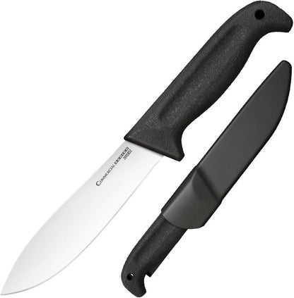 Cold Steel Cleaver 9" Durable Cryo-Quenched German 4116 Stainless Steel Fixed Blade Knife with Kray-Ex Handle Heavy Duty Commercial Grade for Butchery, Kitchen, Hunting & Field Use