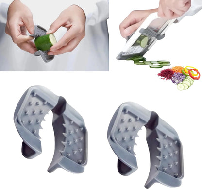 Safety Hand Guard for Any Mandolin Slicer or Grater,Food Slicer Cutter Finger Guard, Ergonomic, Non-Slip Grip, Durable,Safe Slicing of Fruits & Vegetables (Gray，2pcs)