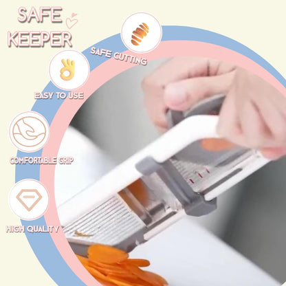 Safety Hand Guard for Any Mandolin Slicer or Grater,Food Slicer Cutter Finger Guard, Ergonomic, Non-Slip Grip, Durable,Safe Slicing of Fruits & Vegetables (Gray，2pcs)