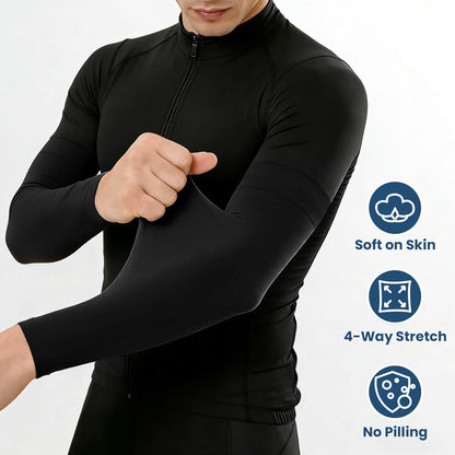 8 Pairs Soft Arm Sleeves, UV Sun Protection Cooling Compression Arm Covers for Outdoor Work, Sports, Men & Women
