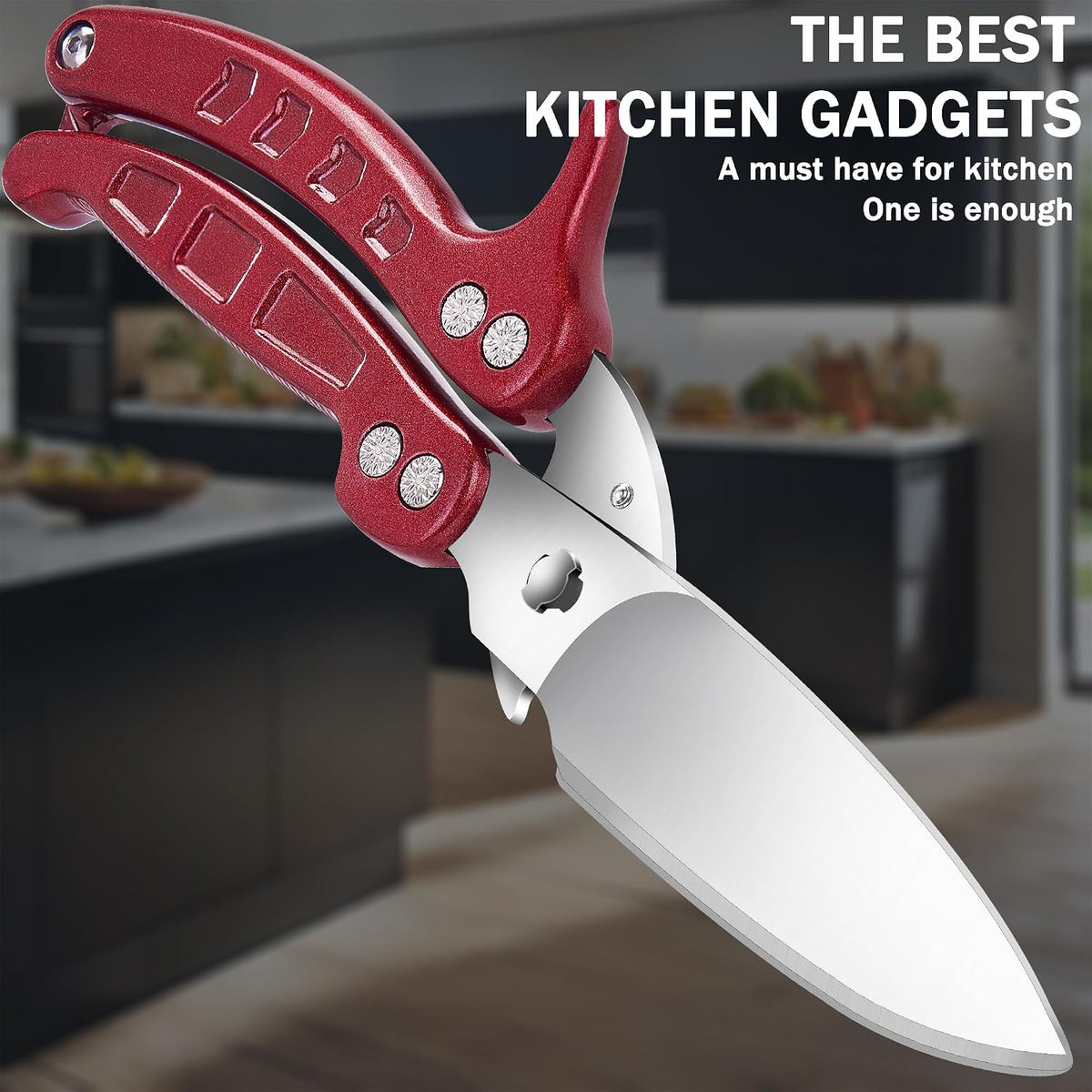 Heavy Duty Kitchen Shears,Poultry Shears with Safety Lock,Black