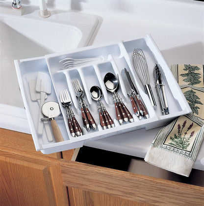 Cutlery Tray, Large, White