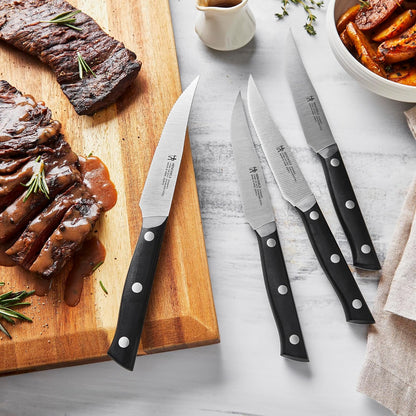 Dynamic Razor-Sharp Steak Knife Set of 4, German Engineered Informed by 100+ Years of Mastery