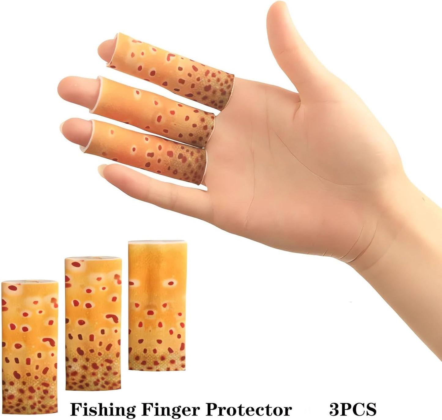 3 PCS Fishing Finger Protector Fly Line Stripping Guard Fly Fishing Finger Tab Protector for Finger Protection