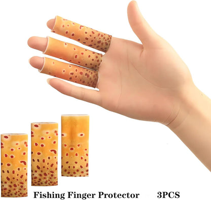 3 PCS Fishing Finger Protector Fly Line Stripping Guard Fly Fishing Finger Tab Protector for Finger Protection
