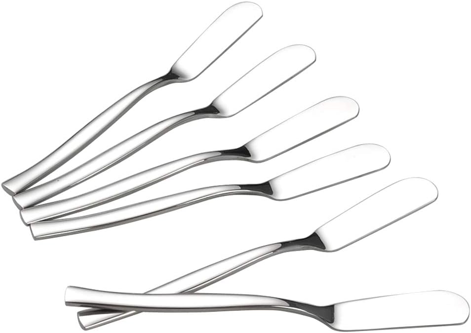 8-Piece Stainless Steel Cheese Spreaders Knives, Butter Spreader