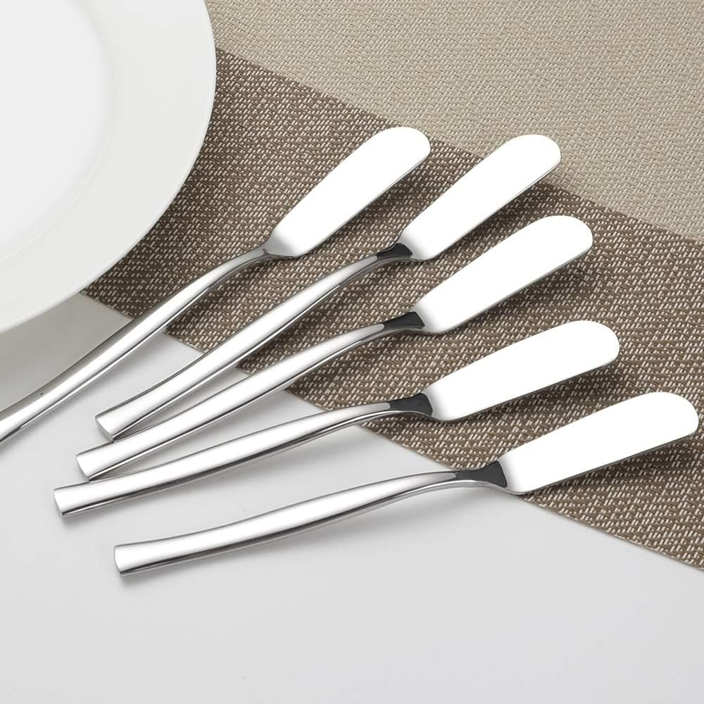 8-Piece Stainless Steel Cheese Spreaders Knives, Butter Spreader