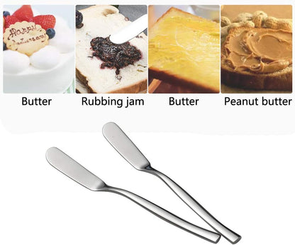 8-Piece Stainless Steel Cheese Spreaders Knives, Butter Spreader
