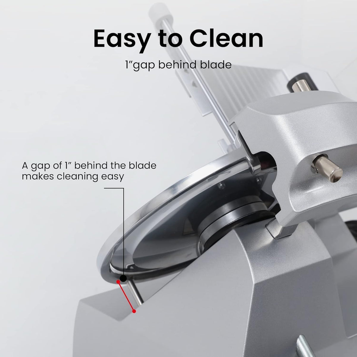 8" Commercial Meat Slicer Built-in Sharpener | Electric Meat Slicer, 1/4 HP, Italian Carbon Steel Blade, Adjustable Thickness, Deli Meat Slicer for Meat, Cheese, Bread
