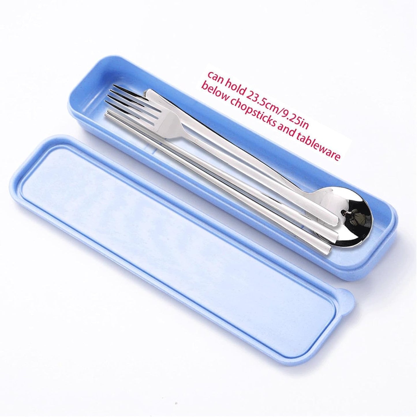 2Pcs Simple Utensil Holder with Lid, Portable Flatware Box Travel Tableware Storage Case, Simple Tableware Storage Box Case for Cutlery Kit (White、Black)