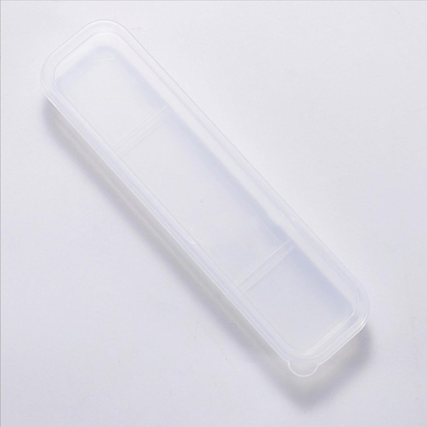 2Pcs Simple Utensil Holder with Lid, Portable Flatware Box Travel Tableware Storage Case, Simple Tableware Storage Box Case for Cutlery Kit (White、Black)