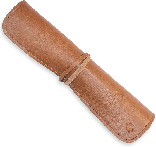 Knife Bag for Chefs–knife Roll Bag leather 7 slots – Leather Knife Case Noah (brown)