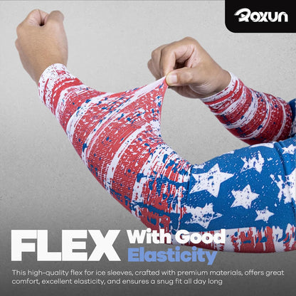 Arm Sleeves, Cooling UV Sun Protection Sports Compression for Men/Women - Colors B