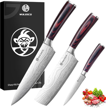 Utility Knife, 5 Inch Chef Knife, Ultra Sharp Kitchen Knife with High Carbon Stainless Steel Blade, Multipurpose Kitchen Knife with Ergonomic Pakkawood Handle and Gift Box