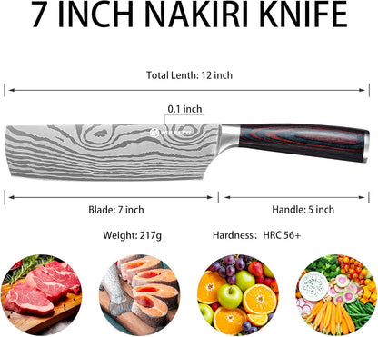 Utility Knife, 5 Inch Chef Knife, Ultra Sharp Kitchen Knife with High Carbon Stainless Steel Blade, Multipurpose Kitchen Knife with Ergonomic Pakkawood Handle and Gift Box