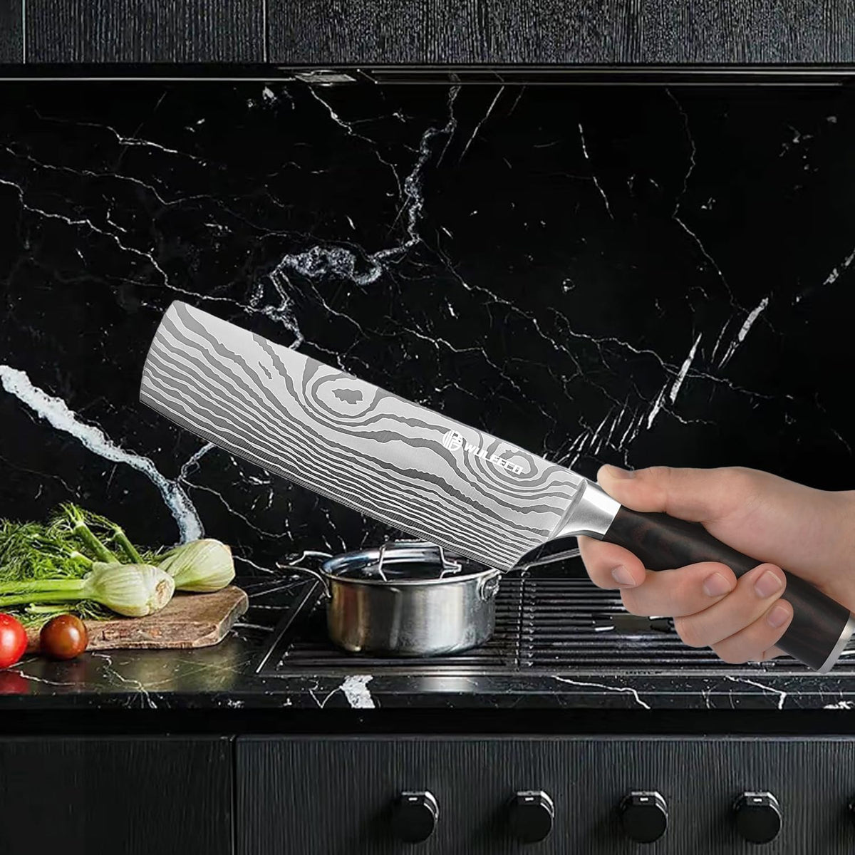 Utility Knife, 5 Inch Chef Knife, Ultra Sharp Kitchen Knife with High Carbon Stainless Steel Blade, Multipurpose Kitchen Knife with Ergonomic Pakkawood Handle and Gift Box