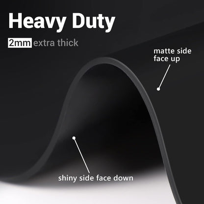35.6x23.5 Inch Extra Large Silicone Mats for Kitchen Counter, 2MM Thick Heat Resistant Coffee Mat Bar Mat, Glass Top Stove Cover Countertop Protector for Air Fryer, Baking, Crafts, Black