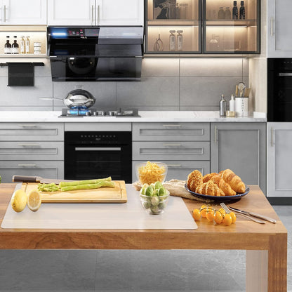 35.6x23.5 Inch Extra Large Silicone Mats for Kitchen Counter, 2MM Thick Heat Resistant Coffee Mat Bar Mat, Glass Top Stove Cover Countertop Protector for Air Fryer, Baking, Crafts, Black