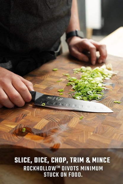 7" Santoku Knife - Titanium Nitride Coated