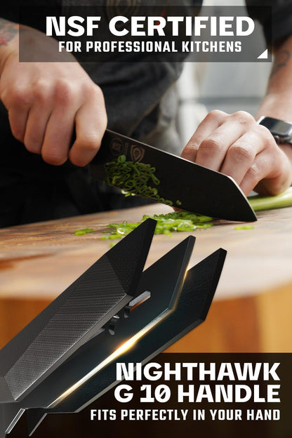 7" Santoku Knife - Titanium Nitride Coated